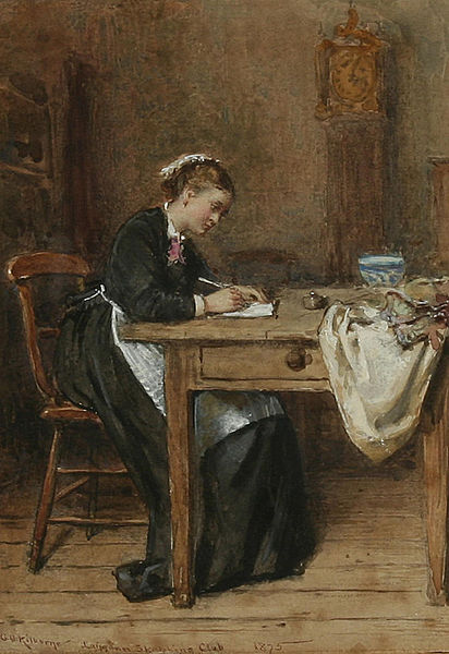 Writing-George_Goodwin_Kilburne_Writing_a_letter_home_1875